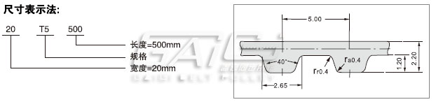T5型聚氨酯同步帶
